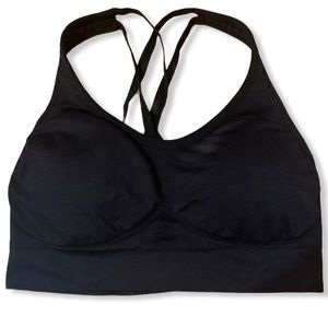 AK Sport Bra Black Cross back Size XL